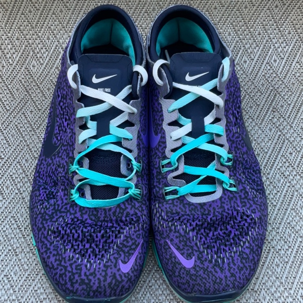 Nike Purple and Teal Women's Sneakers
